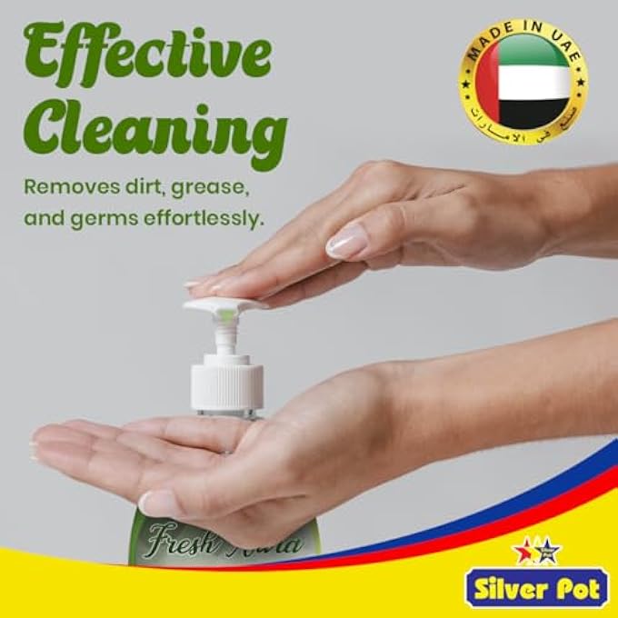 Silver Pot ALOE VERA HAND WASH  400ML  GENTLE HYDRATING FORMULA WITH SOOTHING ALOE VERA SCENT, EFFECTIVE GERM PROTECTION, AND DAILY CARE - Image 2